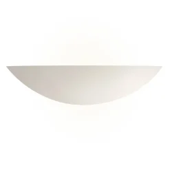 Lichte wandlamp van gips, beschilderbaar