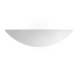 Lichte wandlamp van gips, beschilderbaar