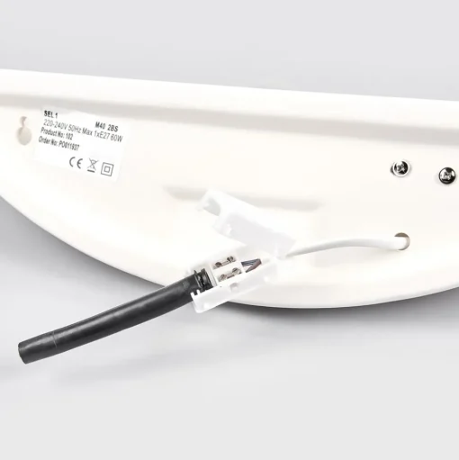 Lichte wandlamp van gips, beschilderbaar