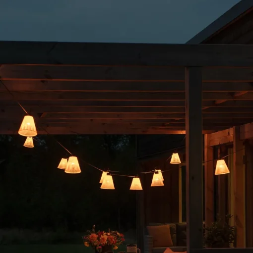 Lichtketting Biergarten uitbreiding kappen geel