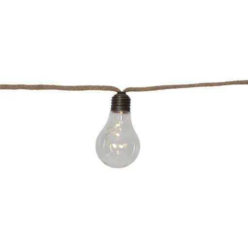 Lichtketting Jutta Jute batterijvoeding 10 lampen