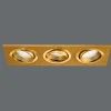 3-lichts inbouwspot MINAR met led, messing