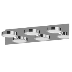 Lightme LED spiegellamp Aqua down chroom 3-lamps