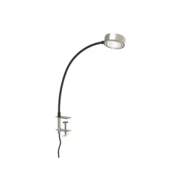 LightMe Powerlens Flex tafellamp, schroef, titaniumkleurig
