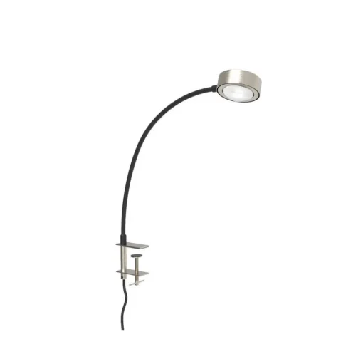 LightMe Powerlens Flex tafellamp, schroef, titaniumkleurig