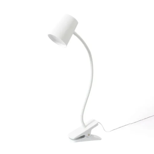 Lindby Ailina LED tafellamp, klemvoet, wit