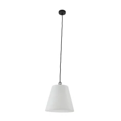 Lindby Alaida buiten hanglamp, stompe kegel, wit