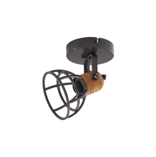 Lindby Arinthea plafondspot, 1-lamp, zwart, staal, E14