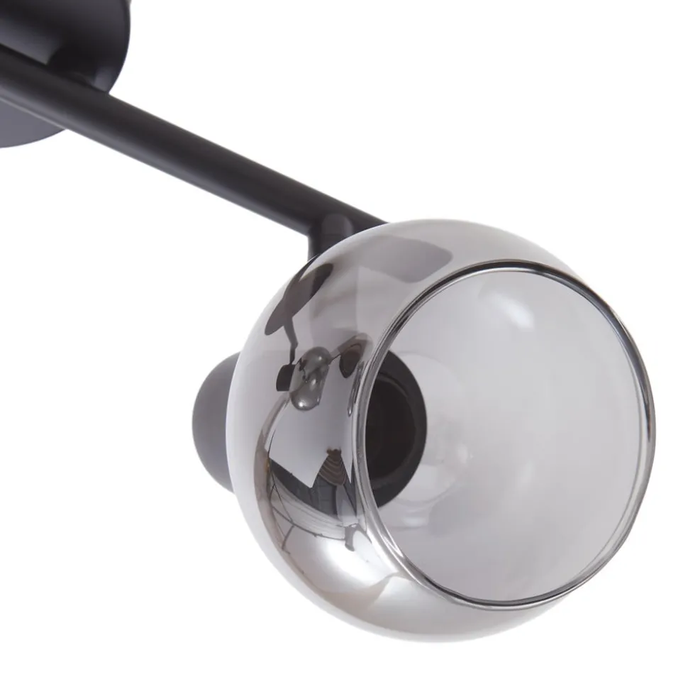 Lindby Arna plafondlamp, zwart, 2-lamps