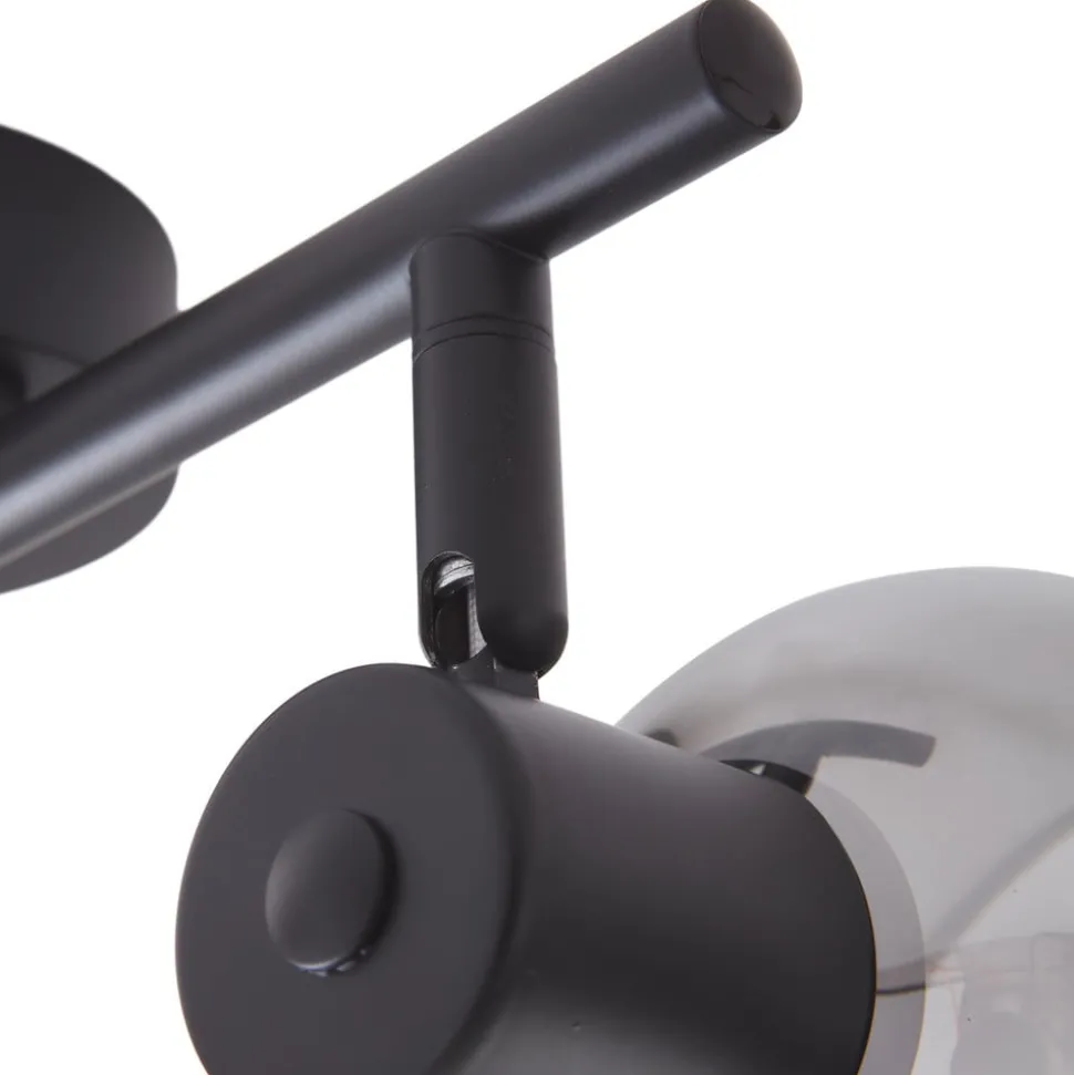 Lindby Arna plafondlamp, zwart, 2-lamps