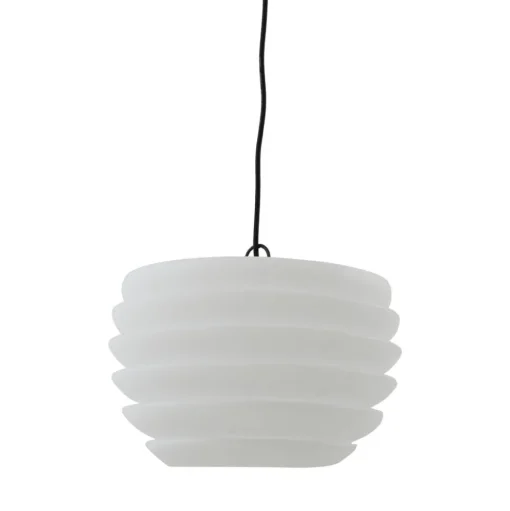 Lindby Arona buiten hanglamp, Ø 38 cm, wit