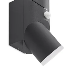 Lindby Aspyn LED buitenwandlamp, 2-lamps, sensor