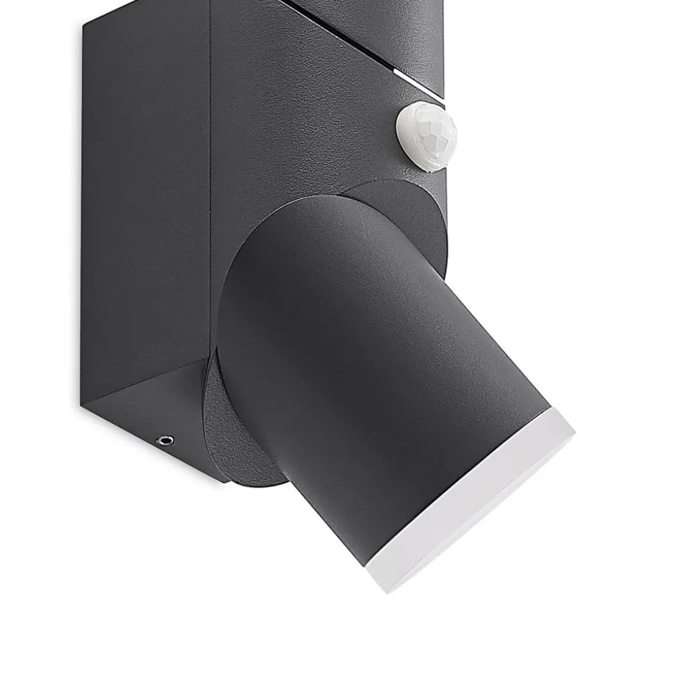 Lindby Aspyn LED buitenwandlamp, 2-lamps, sensor