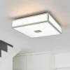 Lindby badkamer plafondlamp Eniola, 30 cm, wit/grijs, IP44