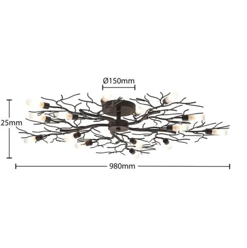 Lindby Bigna plafondlamp, 15-lamps