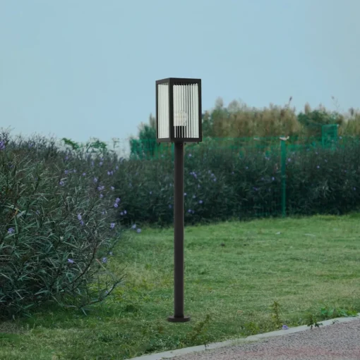 Lindby Bolgar tuinpadverlichting, zwart, metaal, glas, 15 cm