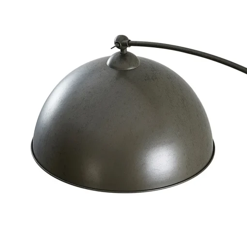 Lindby booglamp Jonera, grijs, metaal, E27, 185 cm hoog