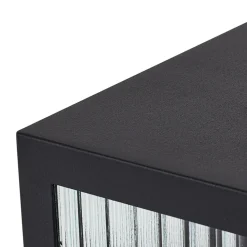 Lindby buiten hanglamp Bolgar, zwart, metaal, glas