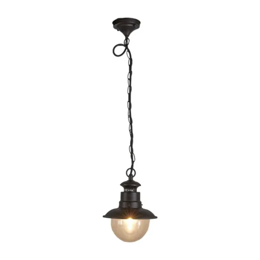 Lindby buiten hanglamp Eddie, roest, metaal, IP44, E27