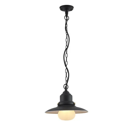 Lindby buiten hanglamp Roisin, antraciet, metaal, Ø 32cm