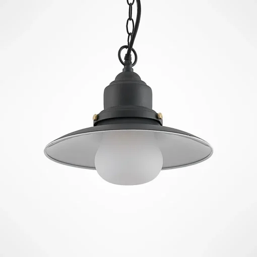 Lindby buiten hanglamp Roisin, antraciet, metaal, Ø 32cm