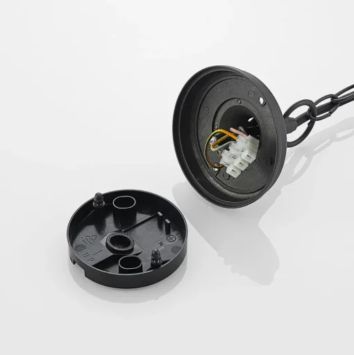 Lindby buiten hanglamp Roisin, antraciet, metaal, Ø 32cm