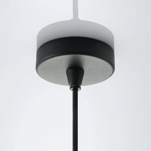 Lindby buiten hanglamp Vajana, Ø 19 cm, zwart, aluminium