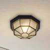 Lindby buiten plafondlamp Idril, antraciet, metaal, Ø 26,5cm