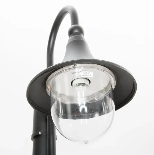 Lindby buitenlamp Daphne, 220 cm, zwart, E27, IP44