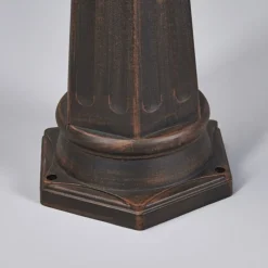 Lindby buitenlamp Eddie, 198 cm, roest, metaal, IP44, E27