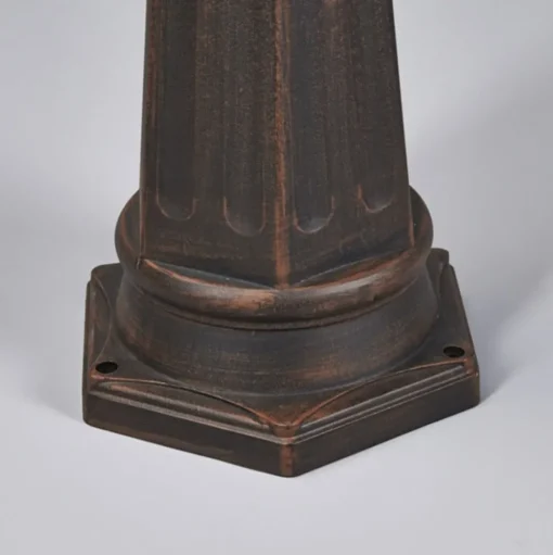 Lindby buitenlamp Eddie, 198 cm, roest, metaal, IP44, E27