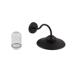 Lindby buitenwandlamp Bilma, roestkleurig, glas, 29 cm