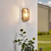 Lindby buitenwandlamp Daaje, goudkleurig, 16 cm, aluminium