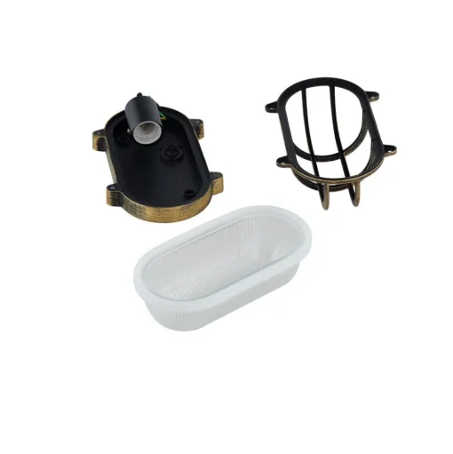 Lindby buitenwandlamp Daaje, goudkleurig, 16 cm, aluminium