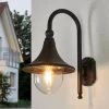 Lindby buitenwandlamp Daphne, antiek zwart, metaal, E27