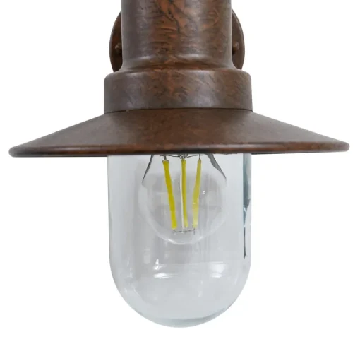 Lindby buitenwandlamp Eloretta, roest, staal, hoogte 31 cm