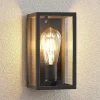 Lindby buitenwandlamp Filimon, antraciet, 22 cm, IP44, E27