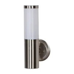 Lindby buitenwandlamp Kristof, roestvrij staal, 33 cm hoog, E27