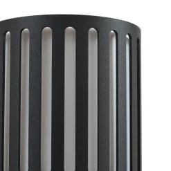 Lindby buitenwandlamp Lurinda, 2-lamps, zwart, Ø10cm