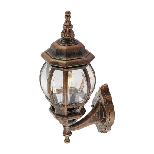 Lindby buitenwandlamp Nadesha, hoogte 47 cm, geborsteld goud