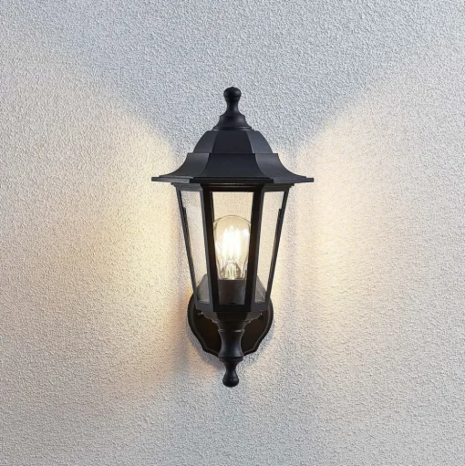 Lindby buitenwandlamp Nane, lantaarn, zeewaterbestendig, E27