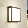 Lindby buitenwandlamp Sivana, zwart, aluminium, 26 cm x 26 cm