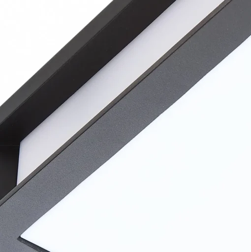Lindby buitenwandlamp Sivana, zwart, aluminium, 26 cm x 26 cm