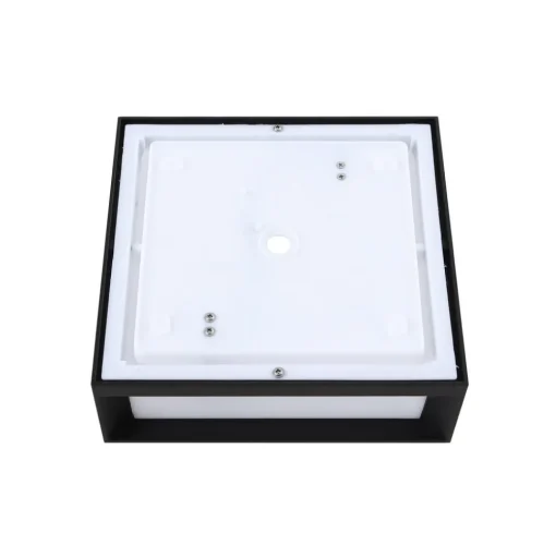 Lindby buitenwandlamp Sivana, zwart, aluminium, 26 cm x 26 cm