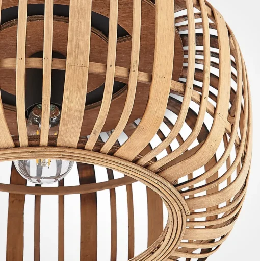 Lindby Canyana plafondlamp, naturel, rotan, Ø 40 cm