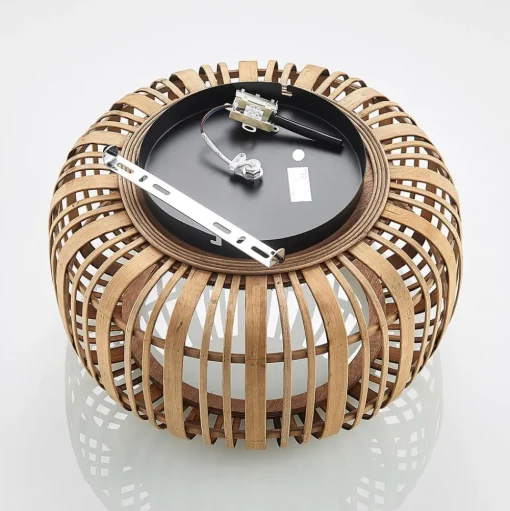 Lindby Canyana plafondlamp, naturel, rotan, Ø 40 cm