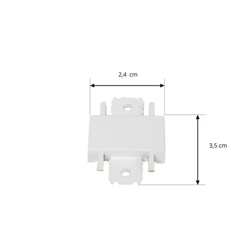 Lindby connector Lumaro, 180°, wit, kunststof, set van 2