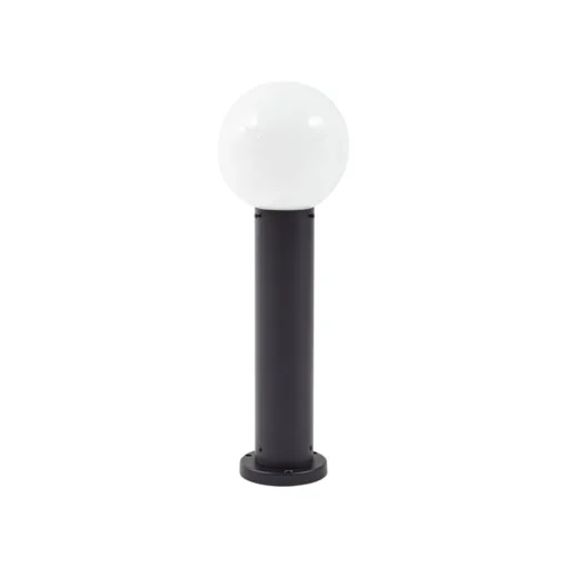 Lindby Dangan sokkellamp, wit, hoogte 60 cm, glas, metaal