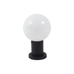 Lindby Dangan sokkellamp, wit, hoogte 32 cm, glas, metaal