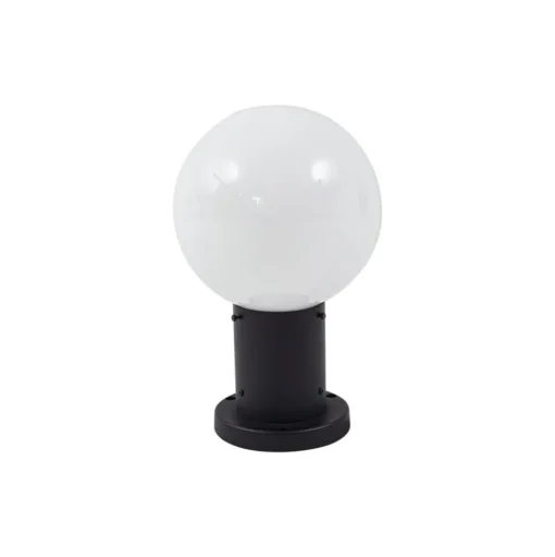 Lindby Dangan sokkellamp, wit, hoogte 32 cm, glas, metaal